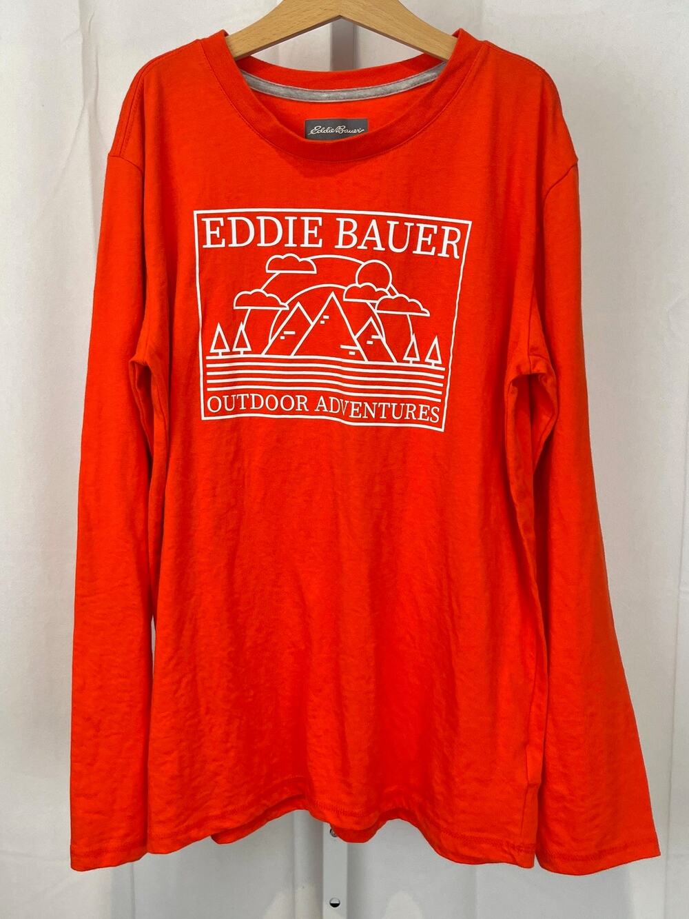 EDDIE BAUER Kids Outdoor Adventures Graphic Tee Shirt Orange Boys Girls 16 XL